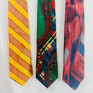 Three 100% Silk Ties Strellson, Valente, Club International by Tip Top